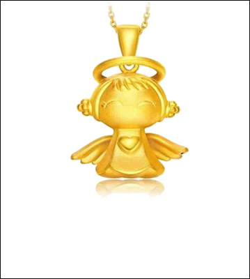 3d福星宝宝足金999吊坠(约3.96克)